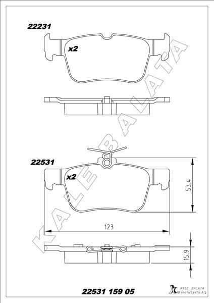 Ford Galaxy III Arka Fren Balatası KALE-BALATA