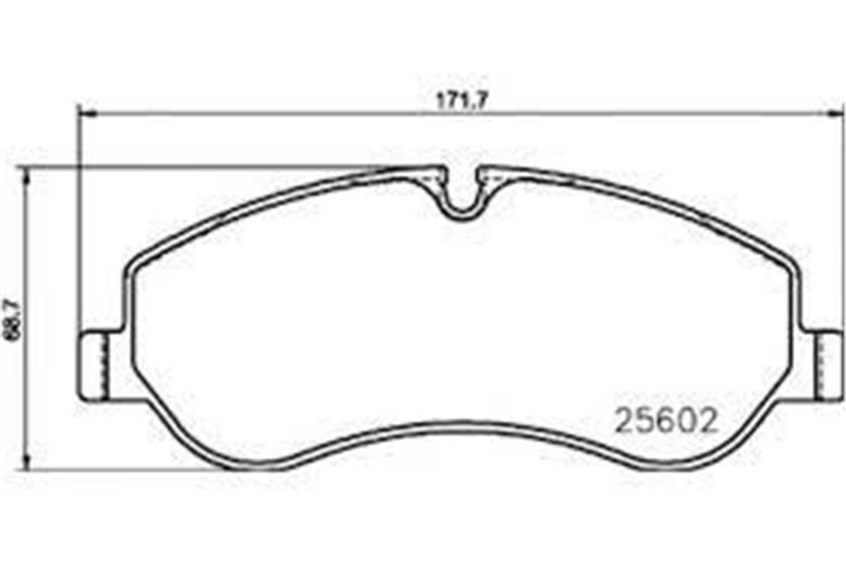 Ford Transit V363 (14>) Transit Custom 2.2 Tdci (12>) Ön Balata Mebk2j2k021aa-Bk212k021aa -184
