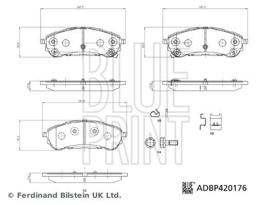 Ford Ranger TKE Arka Fren Balatası BLUEPRINT