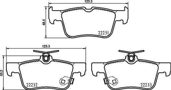 Ford Galaxy III Mondeo V Edge Focus IV Kuga III Arka Fren Balatası VALEO