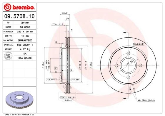 Ford Mondeo Scorpio Arka Fren Aynası BREMBO