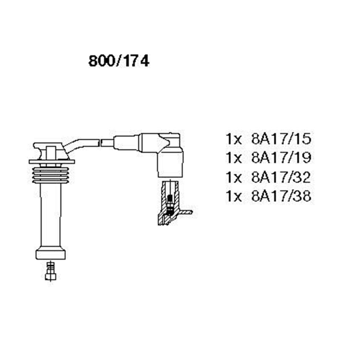 Ford Fiesta Focus Fusion Mondeo Buji Kablosu Ys6f12280a1a-1U2j12280a1a-1682