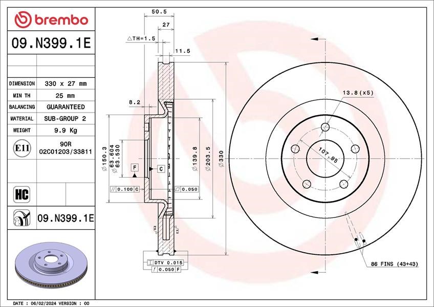 Ford Kuga 3 Disk-Balata Kiti BREMBO
