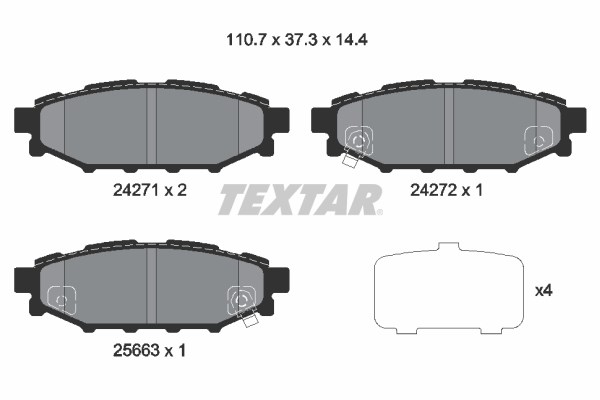 Subaru Forester Arka Fren Balatası TEXTAR