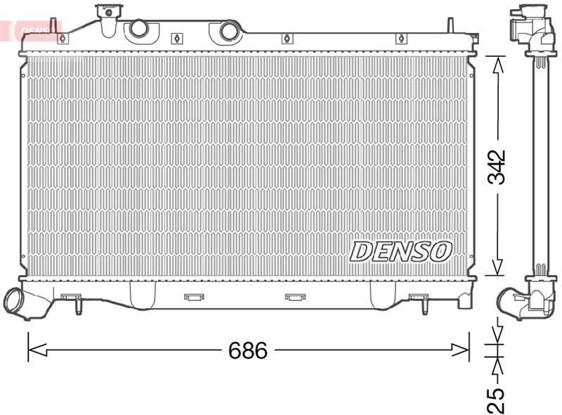 Subaru Forester Motor Su Radyatörü DENSO