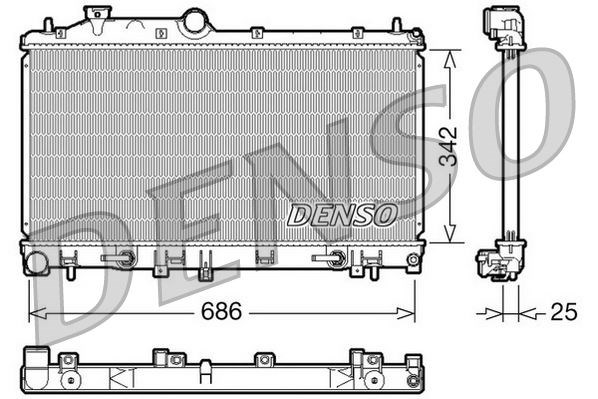 Subaru Forester Motor Su Radyatörü DENSO
