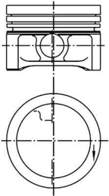 Smart Motor Piston Segman 0.25mm 66.50mm KOLBEN