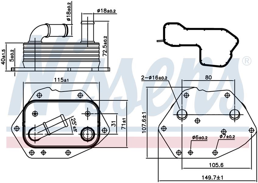 Land Rover Freelander II Discovery Sport Jaguar XF Motor Yağ Soğutucu Contalı RADISEN