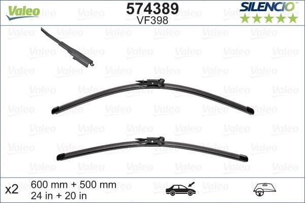 Land Rover Freelander 2 Silecek Süpürgesi Takımı 600 500 mm VALEO
