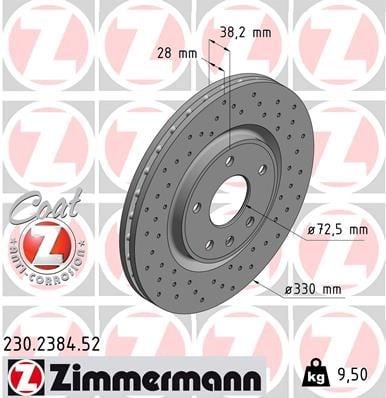 Fiat Freemont Ön Fren Diski ZIMMERMANN