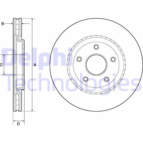 Fiat Freemont Chrysler Grand Voyager Ön Fren Diski DELPHI