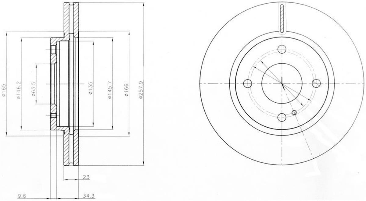 Fren Dıskı On 4D 258Mm (Takım) Fıesta Vı 08-