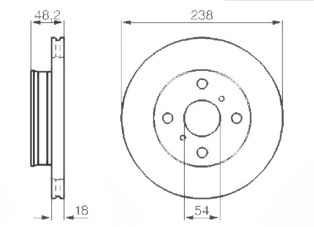 Fren Dıskı On Havalı 238-4-Toyota  Corolla 88/92   1.3-1.6 Ae92