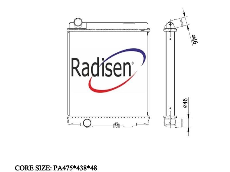 Fuso Canter Radyatör 475x440x48 RADISEN