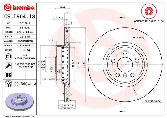 BMW G20 Ön Fren Diski BREMBO