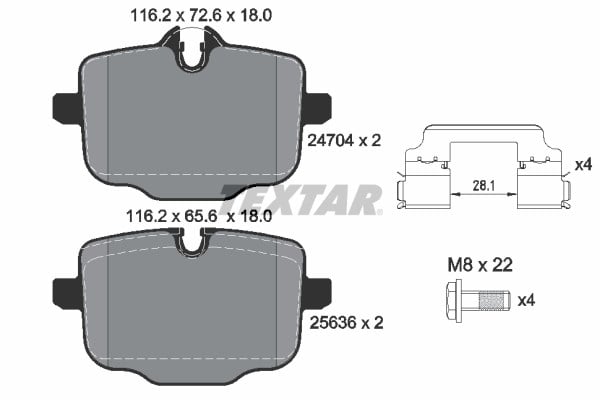 BMW G30 Arka Fren Balatası TEXTAR