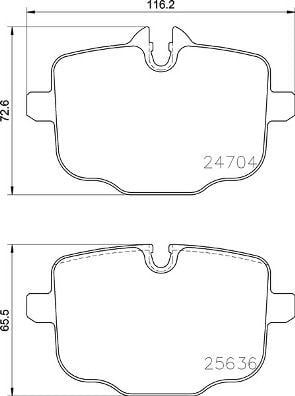 BMW G30 G38 G32 G11 G12 G16 G01 G02 G05 G06 G07 I20 Arka Fren Balatası VALEO