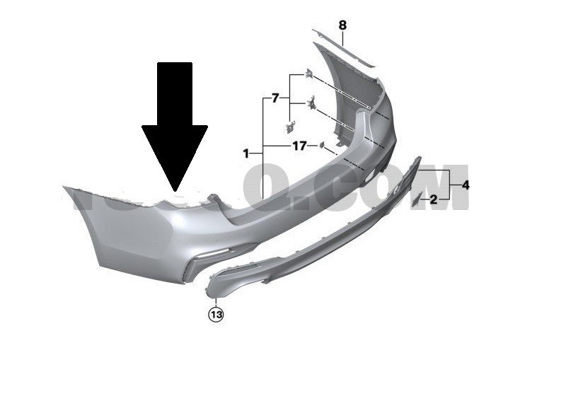 BMW G30 M-Tech Arka Tampon DOGAN-