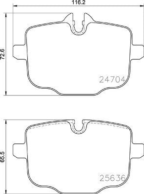 BMW G30 G38 G32 G11 G12 G16 G01 G02 G05 G06 G07 I20 Arka Fren Balatası BREMBO
