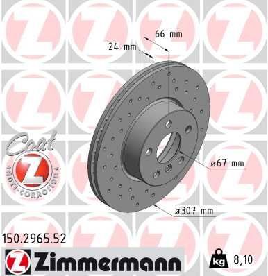 BMW G42 G20 G21 G28 G22 G23 G26 Ön Delikli Fren Diski ZIMMERMANN
