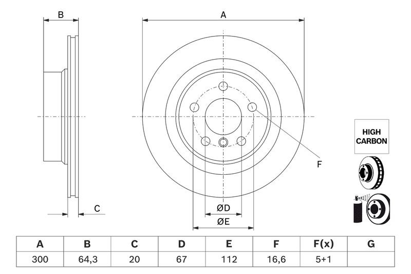 BMW G42 G20 G21 G28 G22 G23 G26 Arka Fren Diski BOSCH