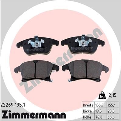 Ford Galaxy Ön Fren Balatası S-Max Mondeo IV ZIMMERMANN