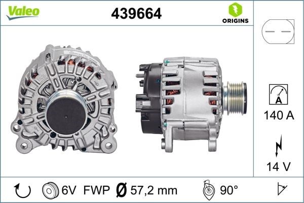 Ford Galaxy VW Sharan Seat Alhambra Jeep Compass Dodge Caliber Alternatör VALEO