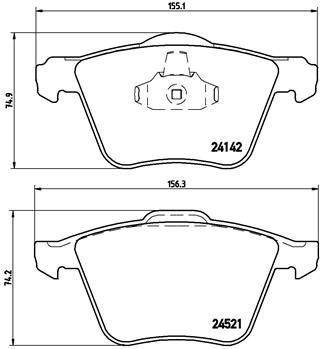 Ford Galaxy S Max Volvo S60 II S80 II V60 V70 III XC70 II Ön Fren Balatası BREMBO