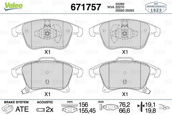 Ford Galaxy Ön Fren Balatası VALEO