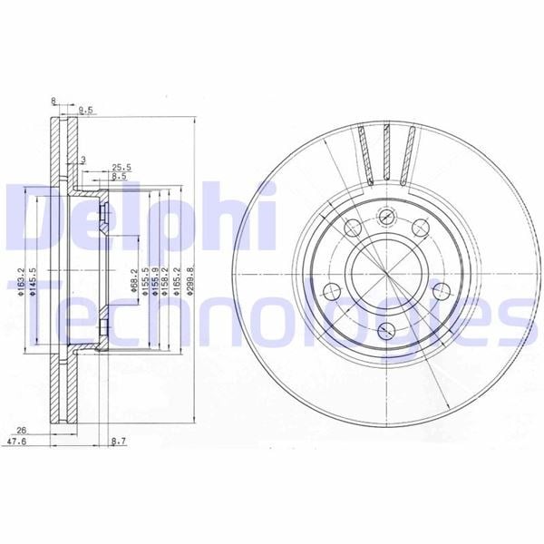 Ford Galaxy Ön Fren Diski Delikli DELPHI