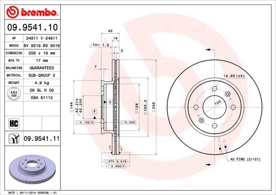 Hyundai Getz Ön Fren Diski Hava Kanallı BREMBO