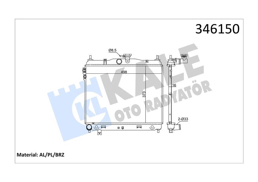 Hyundai Getz Radyatör Klimasız KALE-RADYATOR