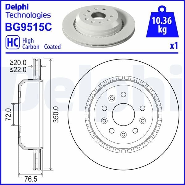 Jeep Gladiator Arka Fren Diski Tekli Paket Boyalı Delikli DELPHI