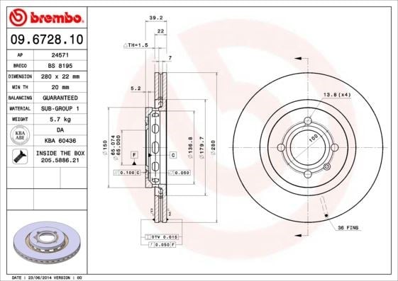 Volkswagen Golf Passat Seat Cordoba Ibiza Toledo Ön Fren Aynası BREMBO