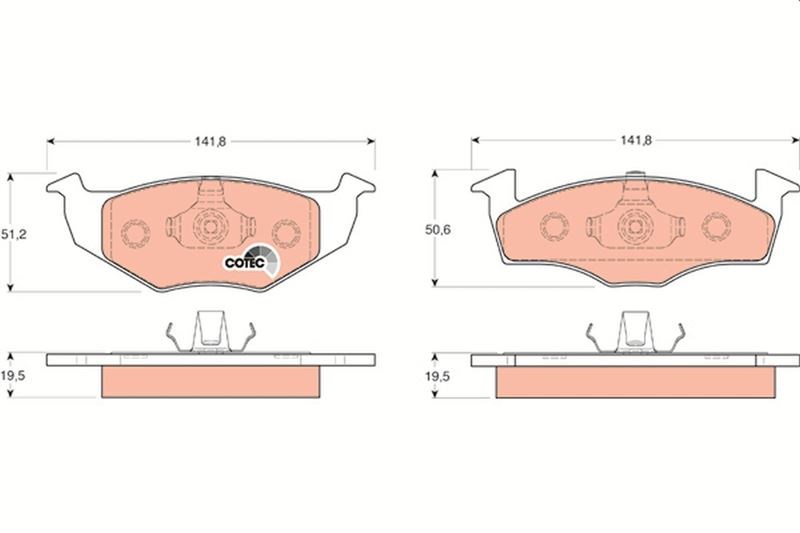 Volkswagen Golf 3 Polo Seat Ibiza Ön Fren Balatası TRW