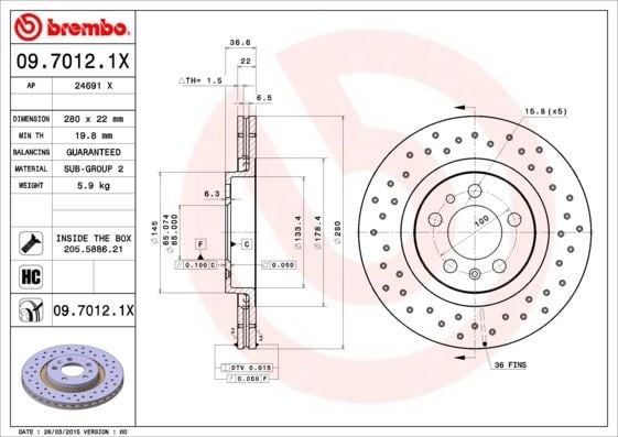VW Golf 4 Bora Skoda Octavia Seat Toledo 2 Leon Audi A3 Ön Fren Aynası... BREMBO