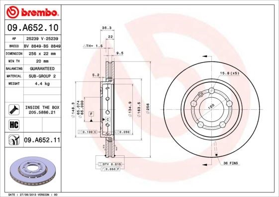 Volkswagen Golf IV Golf V Leon Octavia Arka Fren Aynası BREMBO