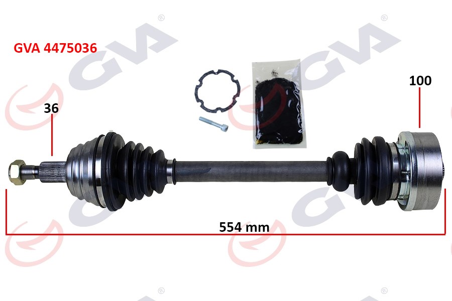 Volkswagen Golf 4 Komple Aks Sol 1.9 TDI 554mm GVA