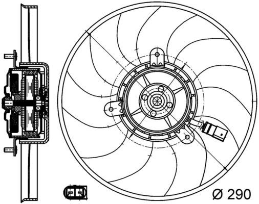 Volkswagen Golf 5 Golf 6 Jetta Passat Caddy Audi A3 Seat Leon Fan Motoru Sağ MAHLE