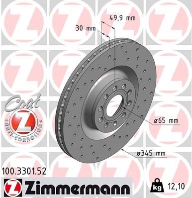 Volkswagen Golf 5 Passat Eos Audi A3 Seat Leon Ön Fren Aynası Havalı Delikli ZIMMERMANN