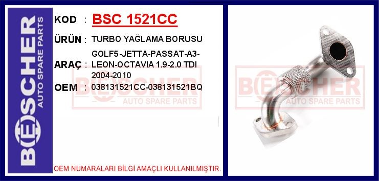 Volkswagen Golf 5 EGR Borusu BESCHER