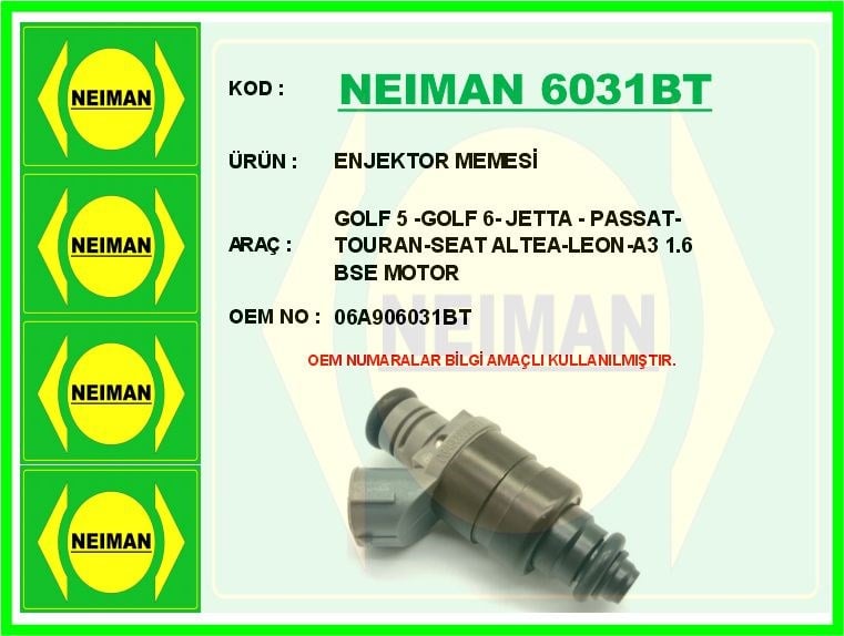 Volkswagen Golf 5 Golf 6 Jetta Passat Touran Seat Altea Leon Audi A3 1.6 BSE... BESCHER
