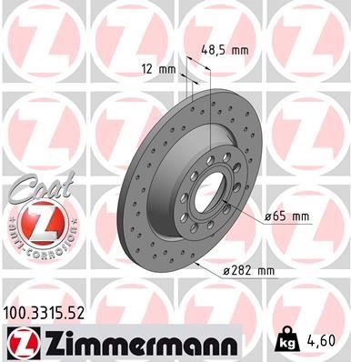 Volkswagen Golf 5 Golf 6 Passat Jetta 3 Touran Tiguan Audi A3 Skoda Octavia... ZIMMERMANN