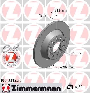 Volkswagen Golf 5 Golf 6 Passat Jetta 3 Touran Tiguan Audi A3 Skoda Octavia... ZIMMERMANN