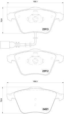 Volkswagen Golf 6 Ön Fren Balatası BREMBO