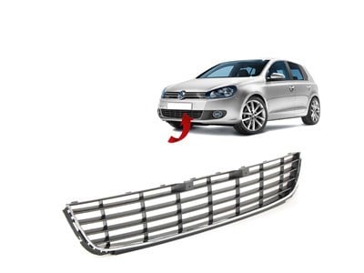 Volkswagen Golf 6 Nikelajlı Boynuzlu Tip Orta Izgara PRO-A