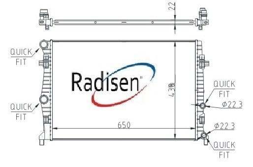 Volkswagen Golf VII Su Radyatörü RADISEN