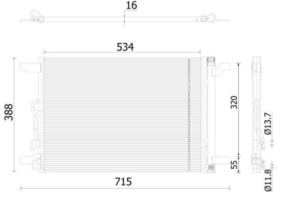 Volkswagen Golf VII Golf GTI Klima Radyatörü MAHLE