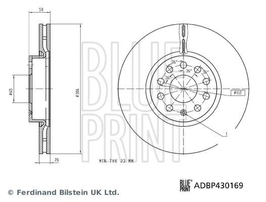 VW Golf 8 Audi A3 Seat Leon Cupra Ford Connect Ön Fren Diski BLUEPRINT
