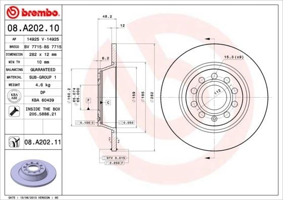 Golf V V Passat Jetta III Touran Tiguan A3 Octavia Leon Arka Fren Aynası BREMBO